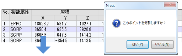 分割解除 操作説明図1